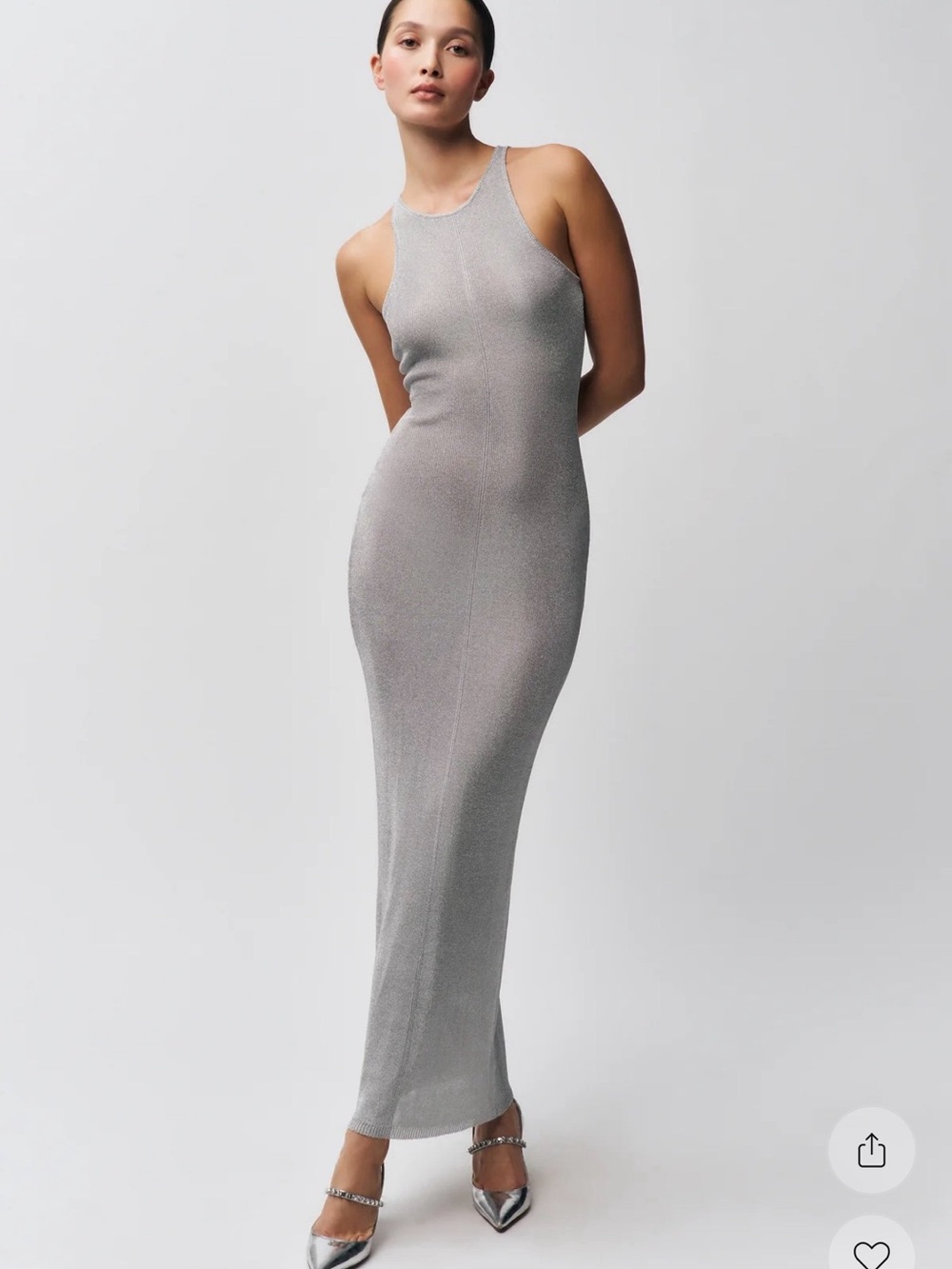 Guizio Odette Dress in Silver